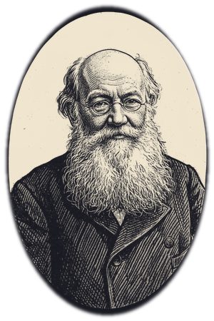 Portrait of Pyotr Kropotkin, woodcut style